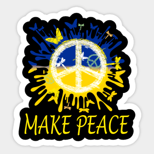 Support Ukraine Stand With Ukraine Ukrainian Flag Sticker